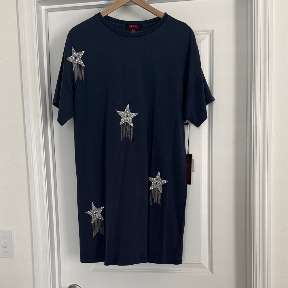 Embellished Star t-shirt dress